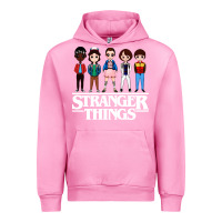 Fuchsia Pink stranger kids Urban Hoodie - artisFamous
