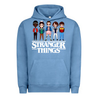 Pigment Pebble Blue stranger kids Urban Hoodie - artisFamous