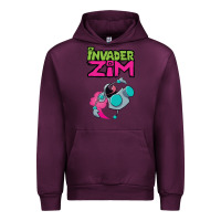 Mauve Wine Invader Zim Gir Urban Hoodie - artisFamous