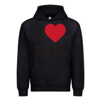 Black i love paris eiffel tower funny Urban Hoodie - artisFamous
