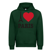 Forest Green i love paris eiffel tower funny Urban Hoodie - artisFamous