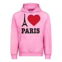 Fuchsia Pink i love paris eiffel tower funny Urban Hoodie - artisFamous