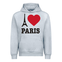 Heather Grey i love paris eiffel tower funny Urban Hoodie - artisFamous