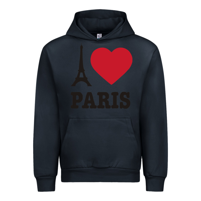I Love Paris Eiffel Tower Funny Urban Hoodie by artisFamous | Teevron