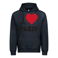 Navy i love paris eiffel tower funny Urban Hoodie - artisFamous
