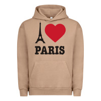 Pigment Burro i love paris eiffel tower funny Urban Hoodie - artisFamous