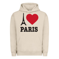 Pigment French Oak i love paris eiffel tower funny Urban Hoodie - artisFamous