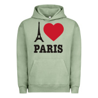 Pigment Oil Green i love paris eiffel tower funny Urban Hoodie - artisFamous