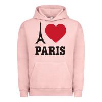 Pigment Salmon i love paris eiffel tower funny Urban Hoodie - artisFamous