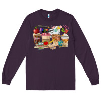 Plum Teacher Coffee Cups Long Sleeve Tee - FaDigitalArtStudio