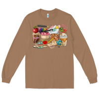 Toasted Coconut Teacher Coffee Cups Long Sleeve Tee - FaDigitalArtStudio