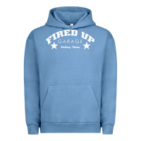 Pigment Pebble Blue fired up garage Urban Hoodie - artisFamous