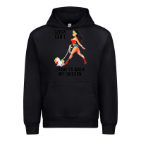 Black wonder woman sorry can't Urban Hoodie - artisFamous