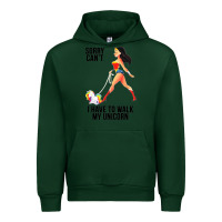 Forest Green wonder woman sorry can't Urban Hoodie - artisFamous
