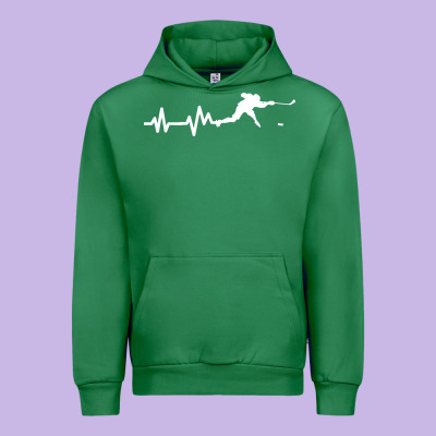 Hockey Player Heartbeat Ice Urban Hoodie Designed By Artisfamous