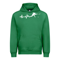 Emerald hockey player heartbeat ice Urban Hoodie - artisFamous