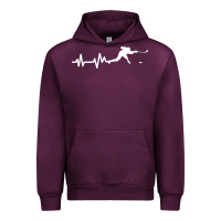 Mauve Wine hockey player heartbeat ice Urban Hoodie - artisFamous