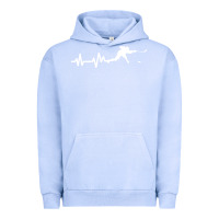 Pigment Grape Ice hockey player heartbeat ice Urban Hoodie - artisFamous