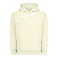 Pigment Pistachio hockey player heartbeat ice Urban Hoodie - artisFamous