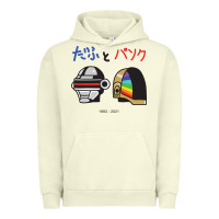 Pigment Pistachio DAFTPUNK Japanese Urban Hoodie - artisFamous