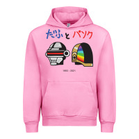 Fuchsia Pink DAFTPUNK Japanese Urban Hoodie - artisFamous