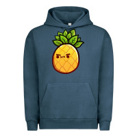 Pigment Midnight Navy pineapple fruits Urban Hoodie - artisFamous