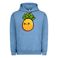 Pigment Pebble Blue pineapple fruits Urban Hoodie - artisFamous