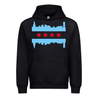 Black awesome chicago city Urban Hoodie - artisFamous