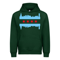 Forest Green awesome chicago city Urban Hoodie - artisFamous