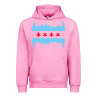 Fuchsia Pink awesome chicago city Urban Hoodie - artisFamous