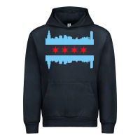 Navy awesome chicago city Urban Hoodie - artisFamous