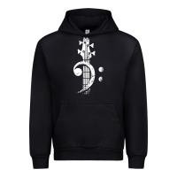 Black musical guitar bass Urban Hoodie - artisFamous