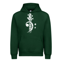 Forest Green musical guitar bass Urban Hoodie - artisFamous