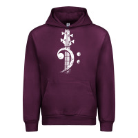 Mauve Wine musical guitar bass Urban Hoodie - artisFamous