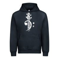 Navy musical guitar bass Urban Hoodie - artisFamous