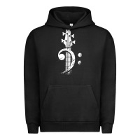 Pigment Black musical guitar bass Urban Hoodie - artisFamous