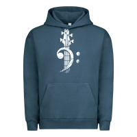 Pigment Midnight Navy musical guitar bass Urban Hoodie - artisFamous