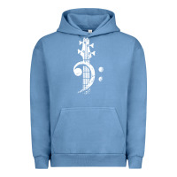 Pigment Pebble Blue musical guitar bass Urban Hoodie - artisFamous