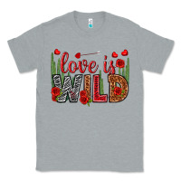 Heather Grey Love is wild Valentine's Day Classic Tee - HowdyJamesFarm