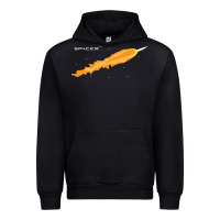 Black SpaceX Rocket Urban Hoodie - artisFamous