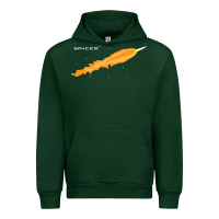 Forest Green SpaceX Rocket Urban Hoodie - artisFamous