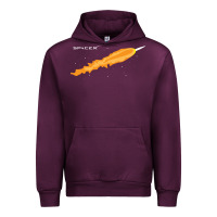 Mauve Wine SpaceX Rocket Urban Hoodie - artisFamous