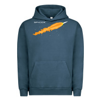 Pigment Midnight Navy SpaceX Rocket Urban Hoodie - artisFamous
