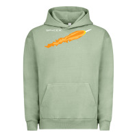 Pigment Oil Green SpaceX Rocket Urban Hoodie - artisFamous