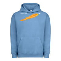Pigment Pebble Blue SpaceX Rocket Urban Hoodie - artisFamous