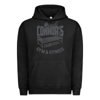 Pigment Black Sarah Connor's Club - Gym & Fitness Urban Hoodie - artisFamous