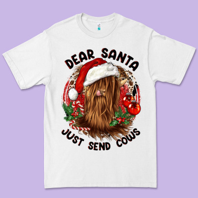 Dear Santa Just Send Cows Premium Tee Designed By Cowgirlartshop