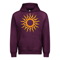Mauve Wine tribal sun Urban Hoodie - artisFamous