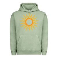Pigment Oil Green tribal sun Urban Hoodie - artisFamous