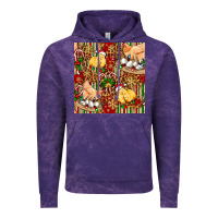 Cloud Purple christmas chicken Vintage Hoodie - FaDigitalArtStudio